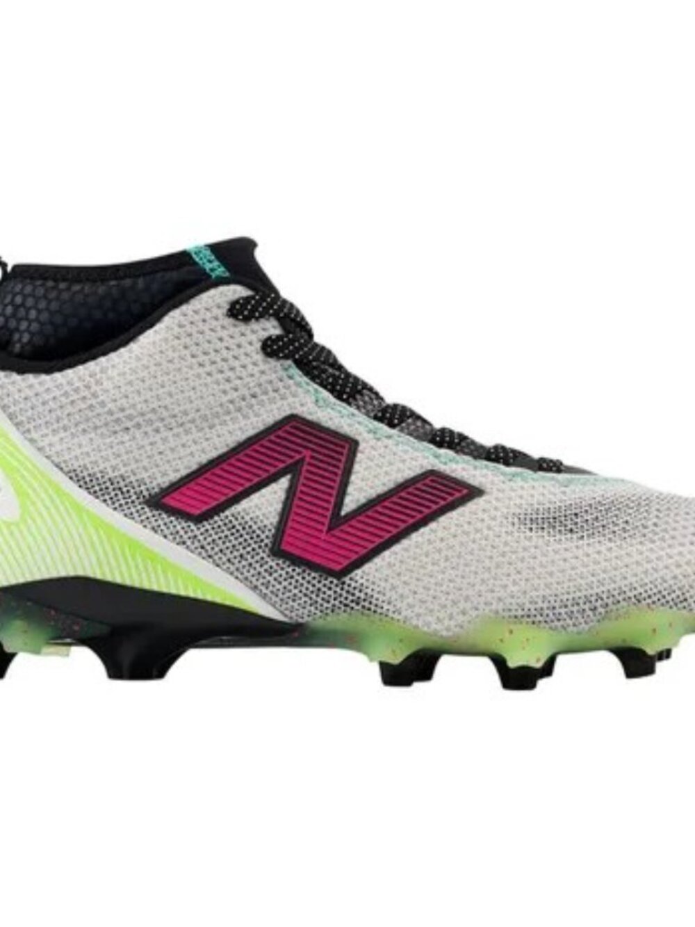 New Balance FreezeLX v5 Limited Edition Lacrosse Cleats - White/Black/Hi-Lite